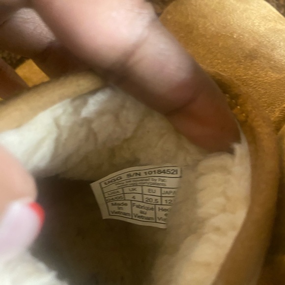 UGG Tan Boots with Soft Suede Material and Cozy Fleece Lining - Picture 4 of 4